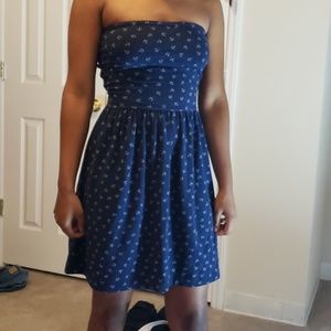 Beachy navy blue anchor dress